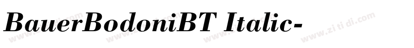 BauerBodoniBT Italic字体转换